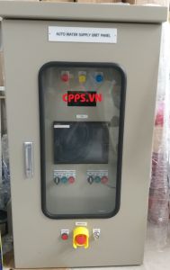Tủ điện điều khiển trạm bơm cấp nước điều áp điều khiển bằng PLC/HMI